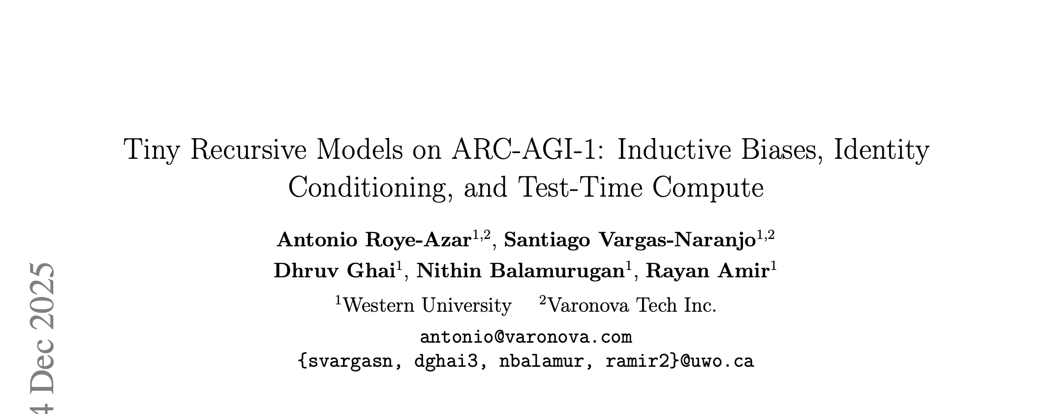 Tiny Recursive Models Research Paper